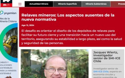 Jacques Wiertz publishes opinion column on modification to the mine tailings regulation