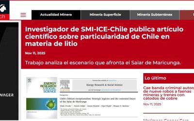 Medios especializados destacan publicación científica de Nigel Wight sobre la excepcionalidad de Chile en materia de litio