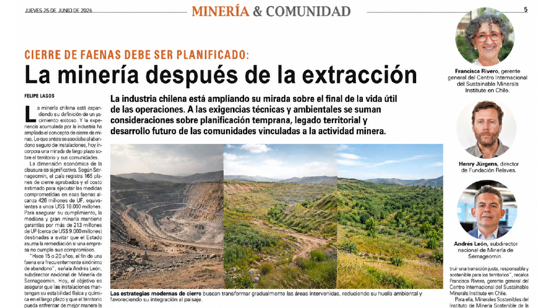 Cierre de minas_Fran en El Mercurio_Foto