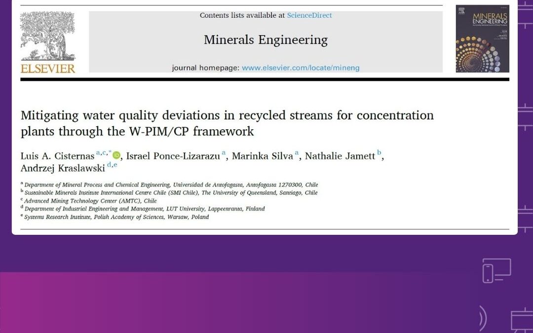 Nathalie Jamett makes new scientific contribution to optimise water management in mineral processing